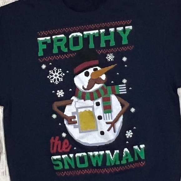 Frothy the Snowman Xmas Ugly Christmas Sweatshirt Ugly Sweater Jumper - Picture 3 of 3